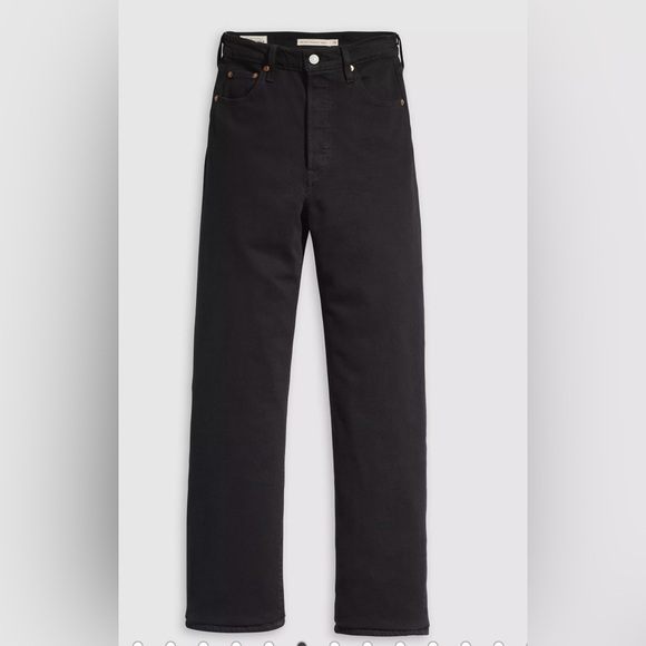 Levi’s Ribcage Straight Ankle Jean Black Size 26 - Picture 1 of 10
